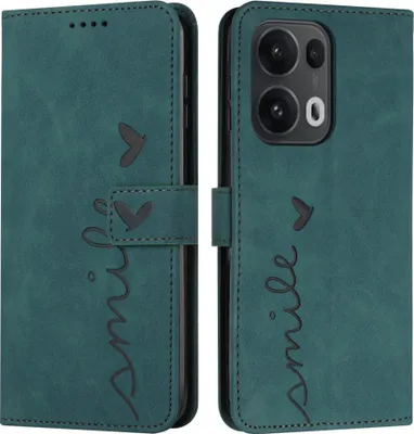 Produktbild von OPPO Reno13 Pro 5G Hülle - Coverup Smile Klapphülle - Grün