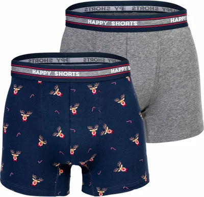 Produktbild von Happy Shorts Herren Retro Pants 2-Pack Christmas - Reindeer - Größe XL