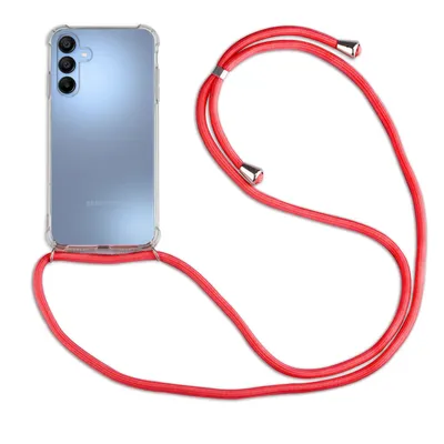 Produktbild von Handykette für Samsung Galaxy A15 Handyhülle mit Band Case Hülle mit Kordel Hand Rot