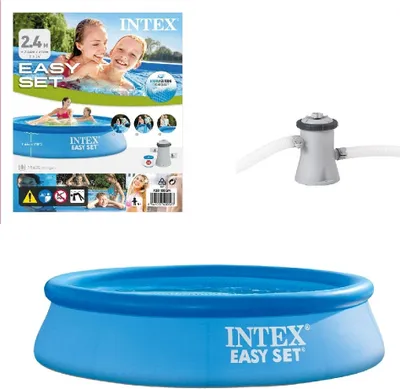 Image de Piscine Intex Easy Set 244x61cm avec pompe à filtre 12V