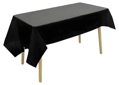 Produktbild von Tischdecke – Wachstuchtischdecke – 274 x 137 cm – Tischdecke – Dekoration – Partydekoration – Schwarz