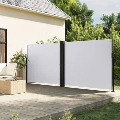 Immagine prodotto di Maison Exclusive - Tenda da sole laterale estensibile bianca 160x1200 cm