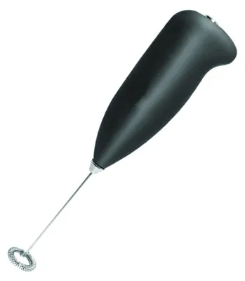 Milchaufschäumer, batteriebetrieben, Edelstahl, 21,5 cm, schwarz