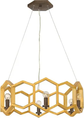 Produktbild von Elstead Moxie Hängeleuchte E14 6-fach 8cm Sonnenuntergang Gold