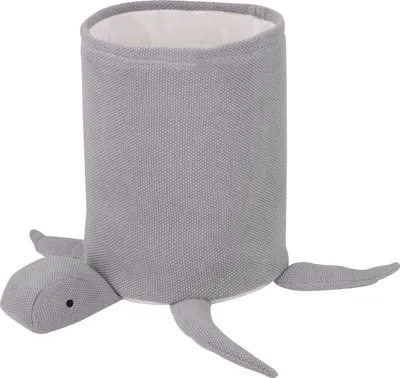 Image de BELIANI Panier de rangement Tortue grise en coton tressé Panier à jouets Accessoires pour chambre d'enfant