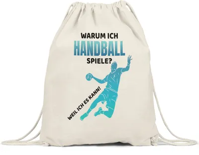 Produktbild von Warum ich Handball spiele Turnbeutel Gymsack Handballer Handballspieler Handballverein Mannschaft