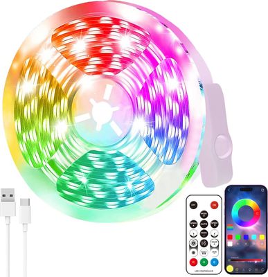 10m RGB LED Streifen mit Bewegungssensor APP-Steuerung Dimmable Lichtleiste Musik Sync USB Lichtband mit Fernbedienung