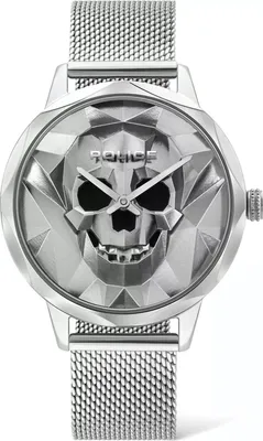 Produktbild von Police Uhr Anjar für Damen aus Edelstahl mit Totenkopf