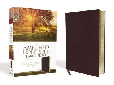 Produktbild von Amplified Holy Bible, Large Print, Lederfaserstoff, Burgundy