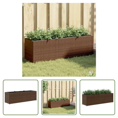 Obrázok produktu pre The Living Store Zvýšená posteľ s 3 priehradkami Hnedá 105x30x32 cm Polyratan