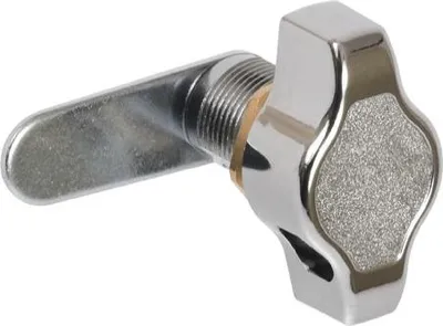 Produktbild von 4443 Zamek kasetkowy Kłódkowy z ryglem prostym, długość gwintu 20 mm, chromowany