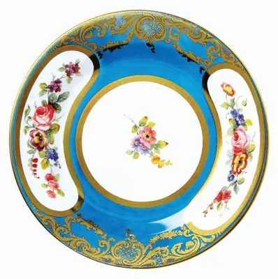 Obrázek produktu pro Dekorativní kovová mísa "Meander", barva: tyrkysová modř, průměr: 26 cm