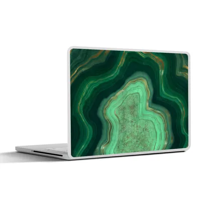 Produktbild von MuchoWow® Laptop Aufkleber Sticker Cover Gold - Achat - Marmor - Edelstein 31x22.5 cm - Laptop-Deko