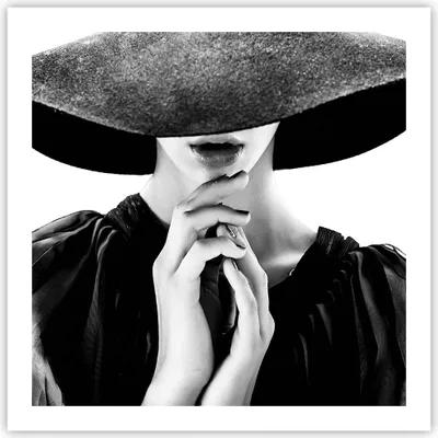 Produktbild von Poster - Poster ohne Rahmen - Frau Hände Hut - 60x60 cm - Wand Bild - Wanddeko - Wandbilder - Kunstposter - Wandposter - Bilder - Kunstdruck - Wanddekoration - Wandbild - P2XAC60x60-5128