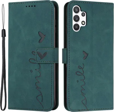 Produktbild von Samsung Galaxy A32 5G Hülle - Coverup Smile Klapphülle - Grün