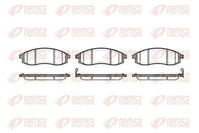Produktbild von REMSA Bremsbeläge Satz Vorne Bremsklötze für MITSUBISHI L 200 (K7T, K6T) 0598.12