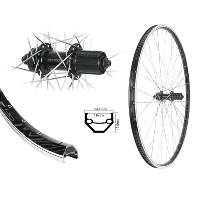 Produktbild von H-Rad 26 Zoll DMS19 schwarz Shimano QC400 8-10f. schwarz Speichen silber