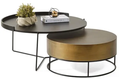 Produktbild von Modern Neu Couchtische Wohnzimmer Metall Elegant Stilvoll Luxus Rund