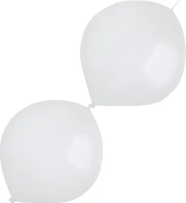Produktbild von Ballons mit Verbindungsstück, perlweiß, 30 cm, 50 Stück