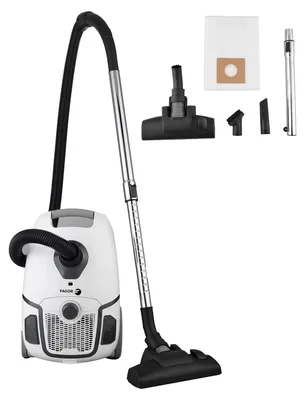 Staubsauger mit Beutel, 4 l, 800 W, 17 kPa, HEPA-Filter, Weiß