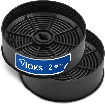 Produktbild von Kohlefilter 2x passend wie AEG ECFB03 9029798809 125mmØ für Dunstabzugshauben