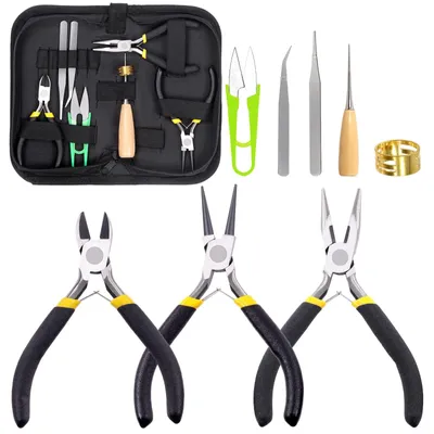 Produktbild von Schmuckherstellungsset Schmuckwerkzeug Set - 6-teilig - Mit Zange und Drahtschneider - Koffer