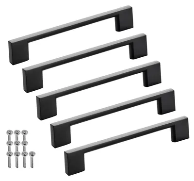 Produktbild von SOTECH Möbelgriff BLACKLINE XII Schrankgriff – Bohrabstand 128 mm, schwarz matt (5 Stück)