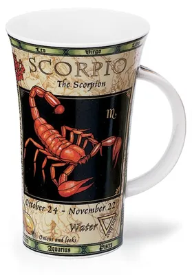 Becher aus Bone China, Sternzeichen Skorpion, 500 ml, Glencoe-Form