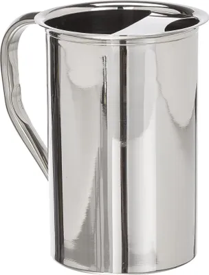 Wasserkrug 2 l Edelstahl, Silber, 7 x 7 x 18 cm