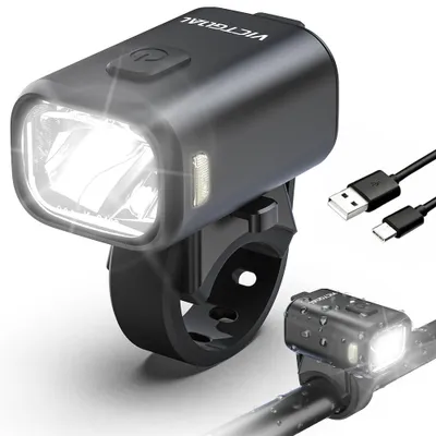 Produktbild von VICTGOAL Fahrradlicht Vorne StVZO Zugelassen, 50 Lux, USB C Aufladbar, IPX5