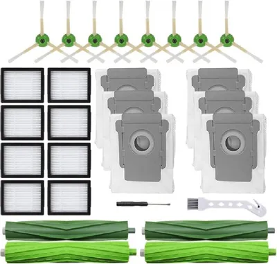 Produktbild von 26-teiliges Zubeh?r-Ersatzkit fš¹r iRobot Roomba EI- und J-Serie E5 E6 E7 i3+ i4+ i6+ i7 i7+ i8+ Staubsaugerfilter, Seitenbš¹rsten, Gummibš¹rsten, Staubbeutel