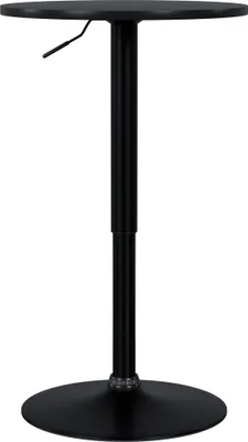 Produktbild von CLP Stehtisch Xanten rund höhenverstellbar drehbar Metallgestell pulverbeschichtet schwarz/schwarz Größe Ø 52 cm