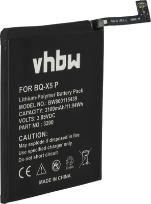 Produktbild von vhbw Akku Ersatz für BQ 3200 für Handy Smartphone Telefon (3100 mAh, 3,85 V, Li-Polymer)