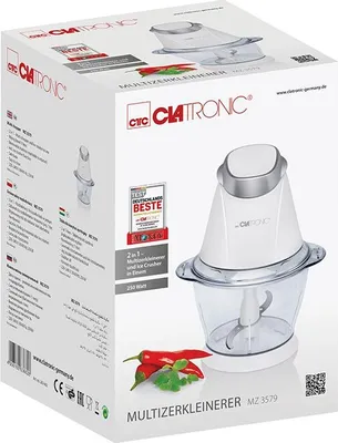 Obrázok produktu pre Clatronic MZ 3579, 1 L, Biela, Nerezová oceľ, Tlačidlá, 250 W, 220-240 V