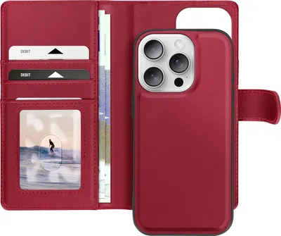 Obrázok produktu pre Mayaxess, puzdro pre iPhone 16 Pro s odnímateľným krytom, červené