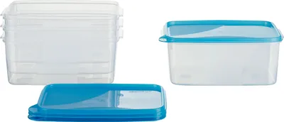 Produktbild von MiraHome Vorratsdosen Sets verschiedene Größen rechteckig blau – Vorratsdosen mit Deckel Luftdicht – Gefrierdosen für Mealprep – Austrian Quality