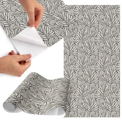 Produktbild von Möbelfolie 50x100 cm - Klebefolie Möbel - Selbstklebende Folie - Folie für Möbel - Möbelfolie Küche - Klebefolie Küche - Möbelfolie Schrank - Wasserdicht - Abwaschbar - Selbstklebend - Luftblasenfrei - Rückstandslos entfernbar - Zusammensetzung der Blätter