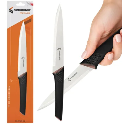 Produktbild von Küchenmesser Universalmesser Allzweckmesser 23,5 cm Edelstahl glatte Klinge ergonomischer Griff