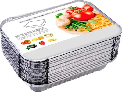 Obrázek produktu pro Servírovací talíře, odolný hliník, univerzální pro vaření a servírování, 14,5X12X4Mm, 8 sad