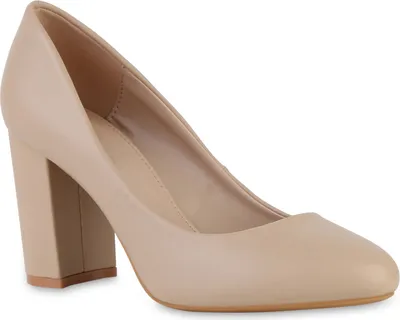 Produktbild von VAN HILL Damen Klassische Pumps Absatzschuhe Elegante Schuhe 841385, Farbe: Beige, Größe: 38