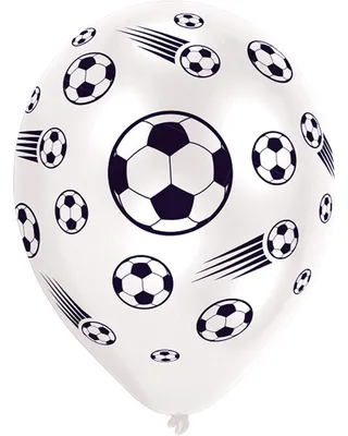 Obrázok produktu pre Amscan - Futbalové balóny (čiernobiele, balenie po 8 ks) Balón Futbalový balón
