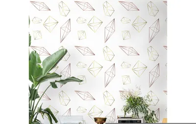 Produktbild von Coloray Fototapete 360x250 cm An Einer Wand Latex Latextapete - Goldpolygone minimalistisch.