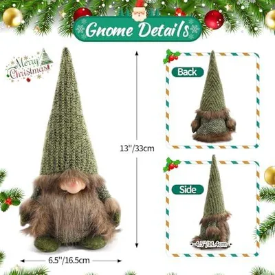 Produktbild von Weihnachtsfigur Zwerg - Weihnachtsdekorationen aus Plüsch von Weihnachtsmann, Urlaub, Elf, Zwerg, Erntedank, Valentinstag, nordische Geschenke für zu Hause, Etagenregal, Tischdekoration