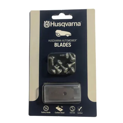 Produktbild von Husqvarna 577 86 46-03, Rasenmäherklinge, Husqvarna, AUTOMOWER 105 AUTOMOWER 550 AUTOMOWER 520 AUTOMOWER 420 AUTOMOWER 310 AUTOMOWER 315 AUTOMOWER 430X..., Stahl, 9 Stück(e)