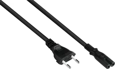 Image de Câble d'alimentation Euro C7/C8 0,5 m noir, 0,75 mm²