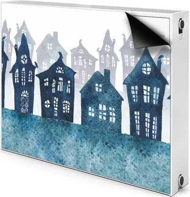 Produktbild von Magnet Heizkörper-Abdeckung Verkleidung Abdeckung Heizkörperabdeckung 100x60 cm  - Stadt in der Nacht