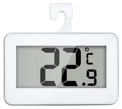 Zdjęcie produktu dla Termometr do lodówki, Wyświetlacz cyfrowy, Wodoodporny, -20°C do +60°C, z magnetycznym stojakiem