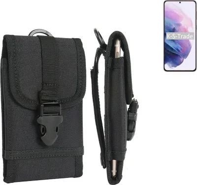 Produktbild von K-S-Trade Holster Handy Hülle kompatibel mit Samsung Galaxy S21+ 5G SD888 Holster Handytasche Gürtel Tasche Schutz Hülle Robust Outdoor schwarz