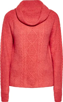 Zdjęcie produktu dla Damska sweter z dzianiny Jeona – kolor vintage-czerwony, rozmiar XL