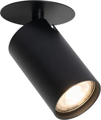 Zdjęcie produktu dla QAZQA – nowoczesne wpuszczane reflektory czarne GU10 50 mm – salon Chels I sypialnia – okrągłe aluminiowe – przystosowane do żarówek LED GU10